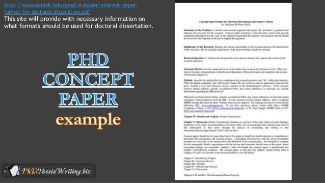 How to write a concept paper for dissertation